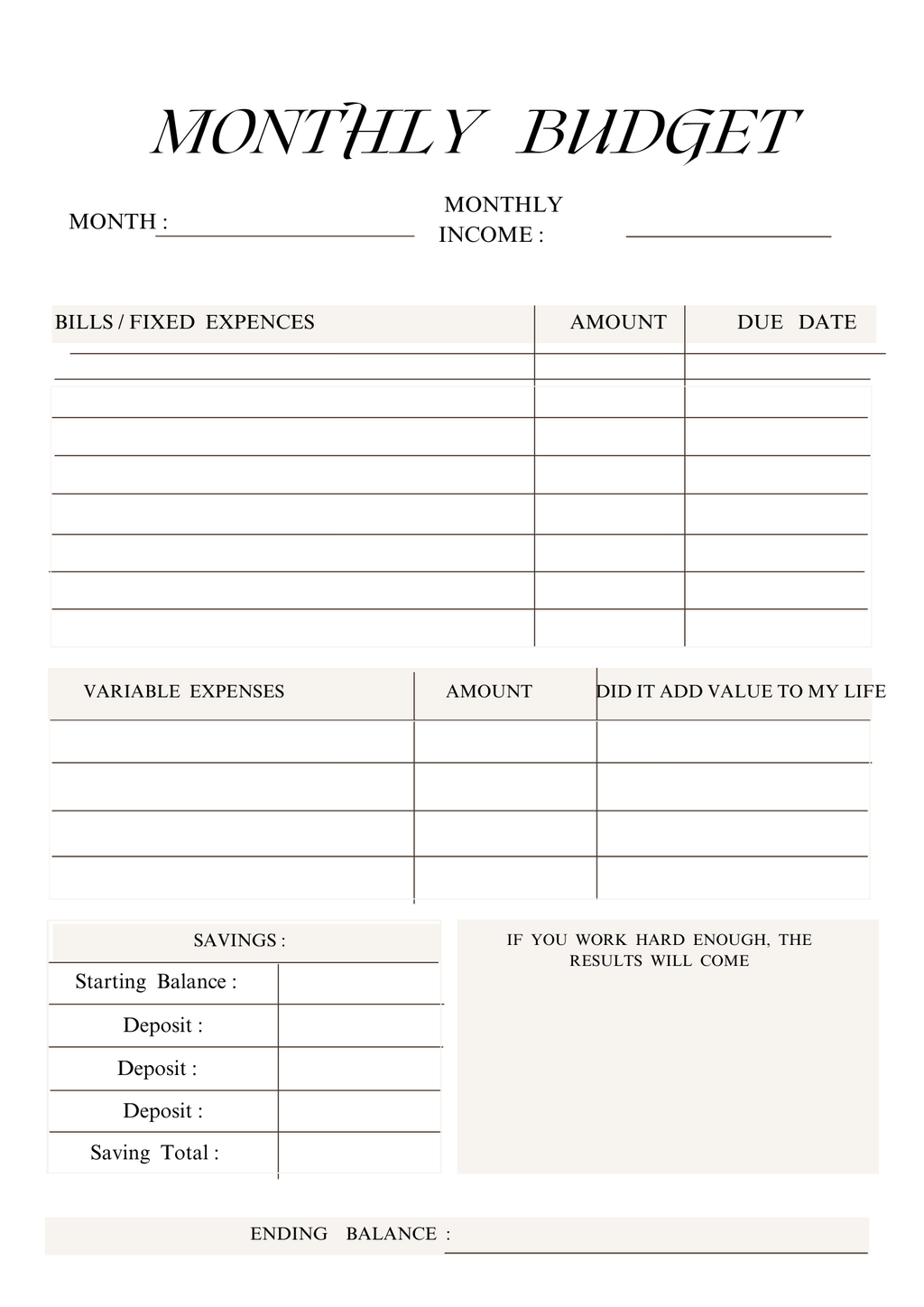 Loom Budgeting In-Depth Money Management Planner