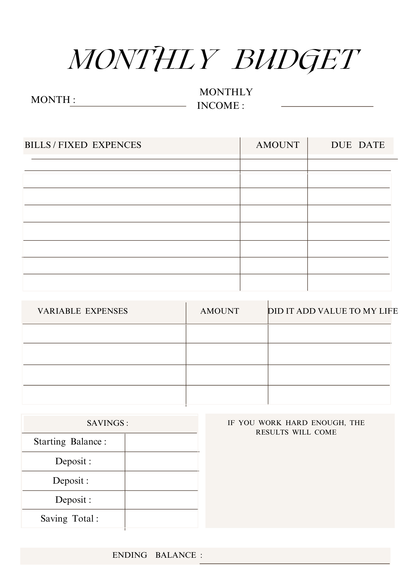 Loom Budgeting In-Depth Money Management Planner