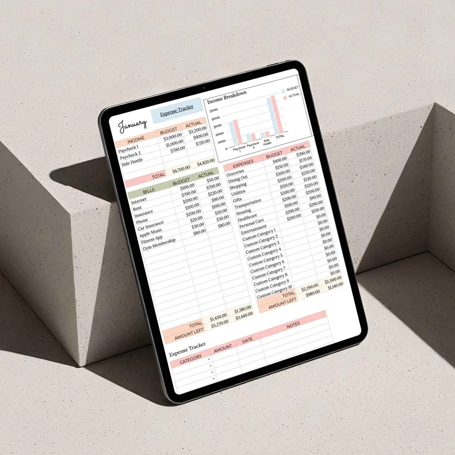 Loom Budgeting Annual Budget Planner